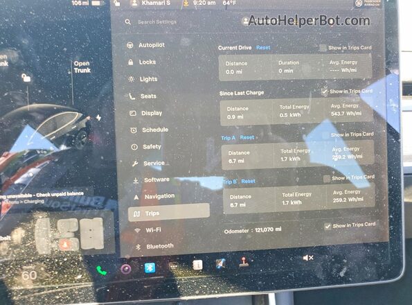 5YJ3E1EA4KF410603 2019 TESLA MODEL Black 