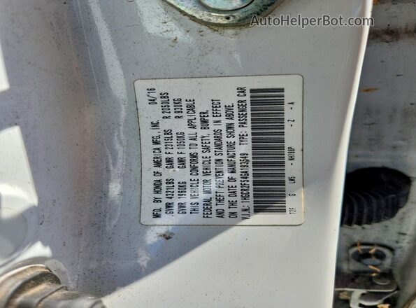 1HGCR2F54GA193549 2016 HONDA ACCORD White 