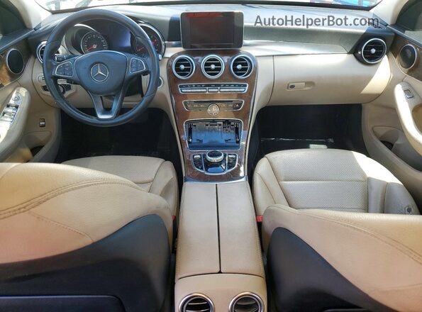 55SWF4JBXHU201125 2017 MERCEDES-BENZ C White Instrument cluster view