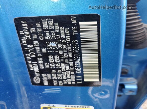 KM8J33A29JU708878 2018 HYUNDAI TUCSON Blue 
