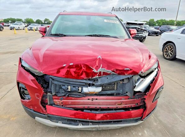 3GNKBCRS5KS695300 2019 CHEVROLET BLAZER Red Вид ззаду