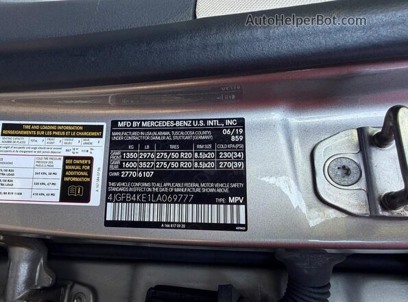 4JGFB4KE1LA069777 2020 MERCEDES-BENZ GLE-CLASS Tan 