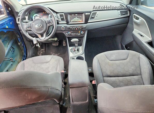 KNDCB3LC6H5047076 2017 KIA NIRO Blue ხელსაწყოთა პანელის ხედი