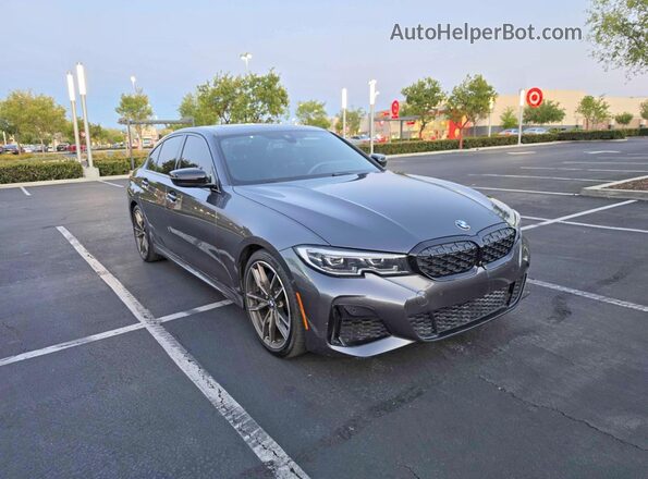3MW5U7J06M8B75069 2021 BMW M3 Gray Հետևի ձախ