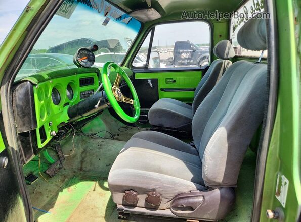 CCL146F303821 1976 CHEVROLET C10 Green Front interior view