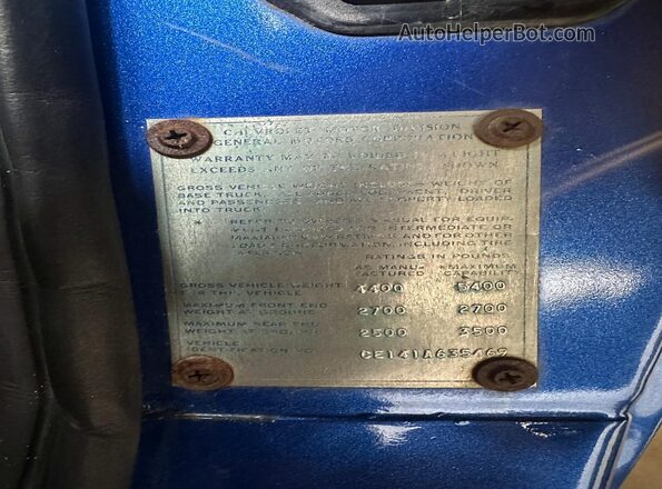 CE041A635469 1971 CHEVROLET C10 Синий 