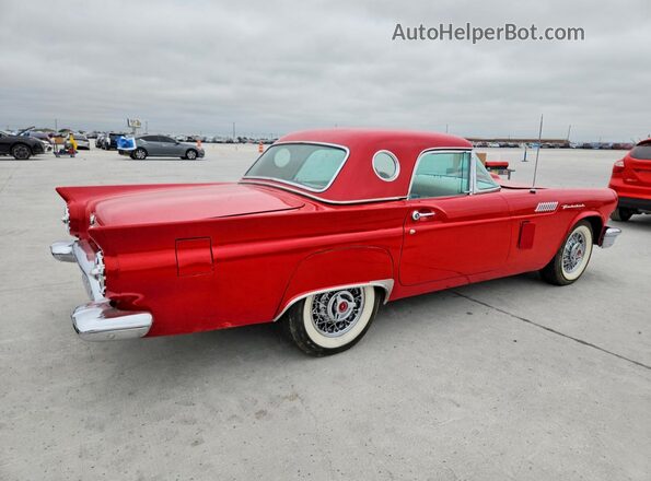 D7FH333820 1957 FORD THUNDERBIRD Red Trasero derecho