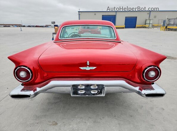 D7FH333820 1957 FORD THUNDERBIRD Red Vista trasera