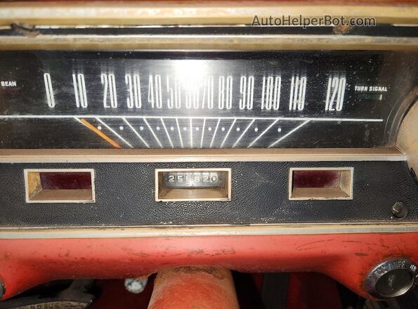 F07F204222 1965 FORD MUSTANG Red Instrument cluster view