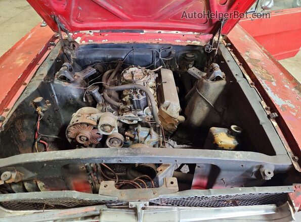 F07F204222 1965 FORD MUSTANG Red Rear interior view