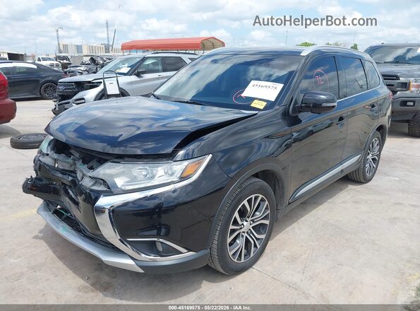 JA4AD3A32JJ005774 2018 MITSUBISHI OUTLANDER Black წინა მარცხენა ხედი სამი მეოთხედიდან