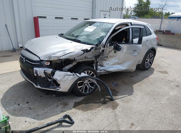 JA4AP3AUXKU015159 2019 MITSUBISHI OUTLANDER SPORT Silver წინა მარცხენა ხედი სამი მეოთხედიდან