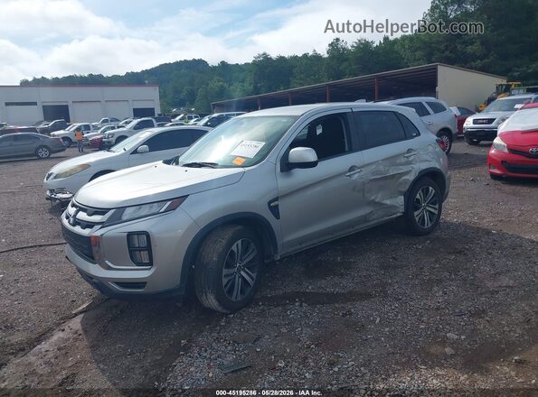 JA4AP3AUXLU017785 2020 MITSUBISHI OUTLANDER SPORT Silver წინა მარცხენა ხედი სამი მეოთხედიდან