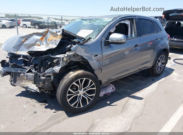 JA4AP3AW2JU024258 2018 MITSUBISHI OUTLANDER SPORT Gray Առջևի ձախ երեք քառորդ տեսարան