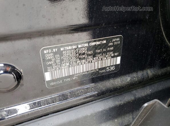 JA4AT5AA9JZ045574 2018 MITSUBISHI ECLIPSE Black 