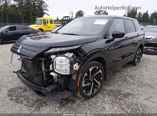 JA4J4TA87NZ074186 2022 MITSUBISHI OUTLANDER Black Առջևի ձախ երեք քառորդ տեսարան
