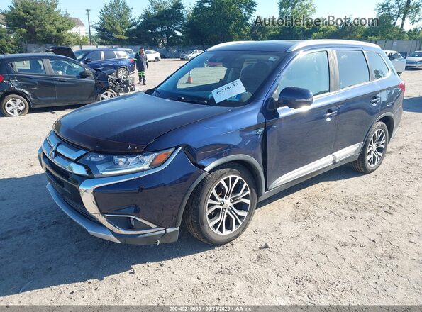 JA4JZ4AX4JZ048573 2018 MITSUBISHI OUTLANDER Blue წინა მარცხენა ხედი სამი მეოთხედიდან