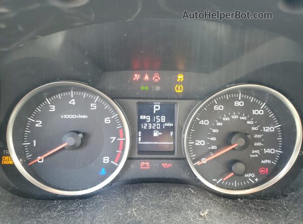 JF1GJAF66GH012460 2016 SUBARU IMPREZA Blue Вид щитка приладів
