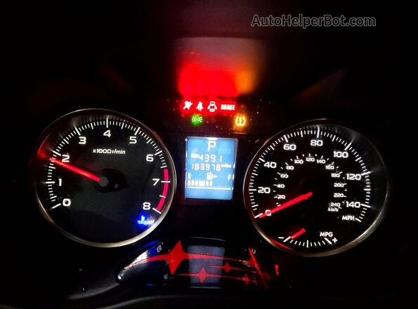JF1GPAA68G8329050 2016 SUBARU IMPREZA White Вид щитка приладів