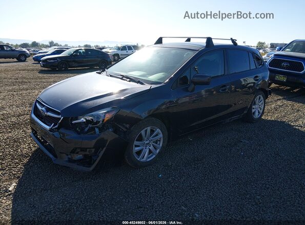 JF1GPAB65G8238266 2016 SUBARU IMPREZA Black Առջևի ձախ երեք քառորդ տեսարան