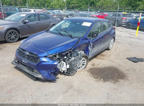 JF1GUABC0R8895431 2024 SUBARU IMPREZA Blue Առջևի ձախ երեք քառորդ տեսարան