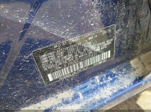 JF1GUABC0R8895431 2024 SUBARU IMPREZA Blue Շարժիչի բաժամունքի տեսք