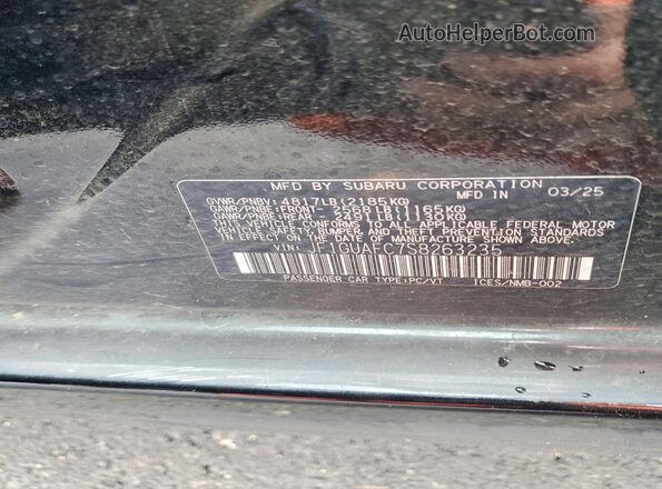 JF1GUAFC7S8263235 2025 SUBARU IMPREZA Черный 
