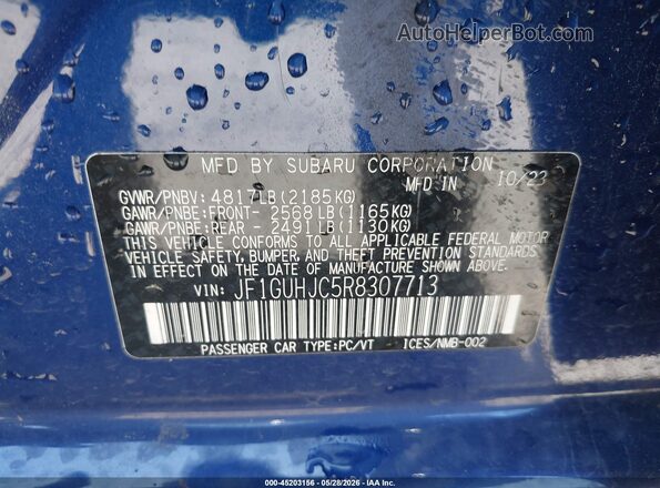 JF1GUHJC5R8307713 2024 SUBARU IMPREZA Синий Вид подкапотного пространства