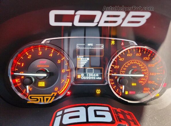 JF1VA2M62H9828237 2017 SUBARU WRX Угольный Вид щитка приборов