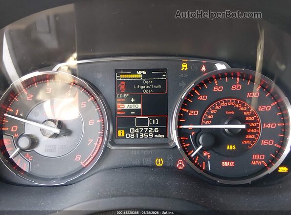 JF1VA2M6XH9803375 2017 SUBARU WRX STI Белый Вид задних сидений
