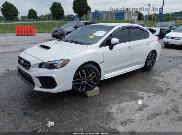 JF1VA2S63M9813372 2021 SUBARU WRX STI White Առջևի ձախ երեք քառորդ տեսարան