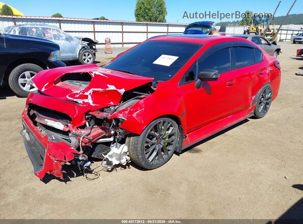JF1VA2T68J9822871 2018 SUBARU WRX STI Красный Передняя левая четверть