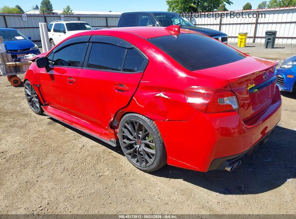 JF1VA2T68J9822871 2018 SUBARU WRX STI Красный Задняя левая четверть