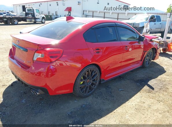 JF1VA2T68J9822871 2018 SUBARU WRX STI Красный Задняя правая четверть