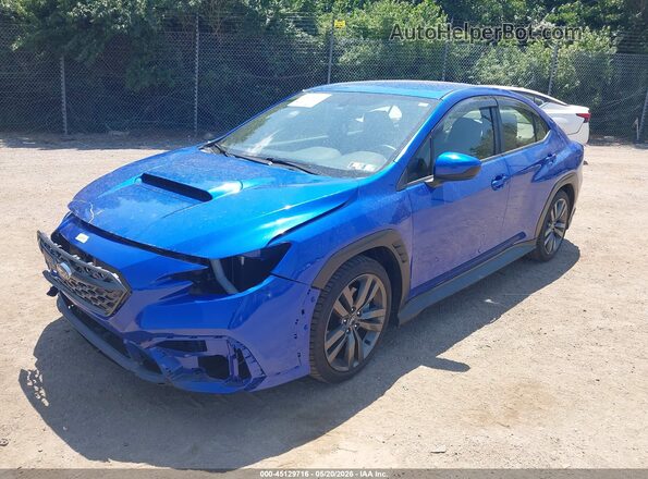 JF1VBAA63P9810338 2023 SUBARU WRX Blue Առջևի ձախ երեք քառորդ տեսարան
