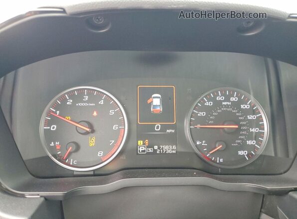JF1VBAB61P8815798 2023 SUBARU WRX Black Vista del cuadro de instrumentos