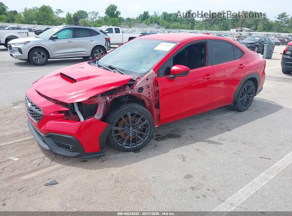 JF1VBAF61P9814994 2023 SUBARU WRX Red Առջևի ձախ երեք քառորդ տեսարան