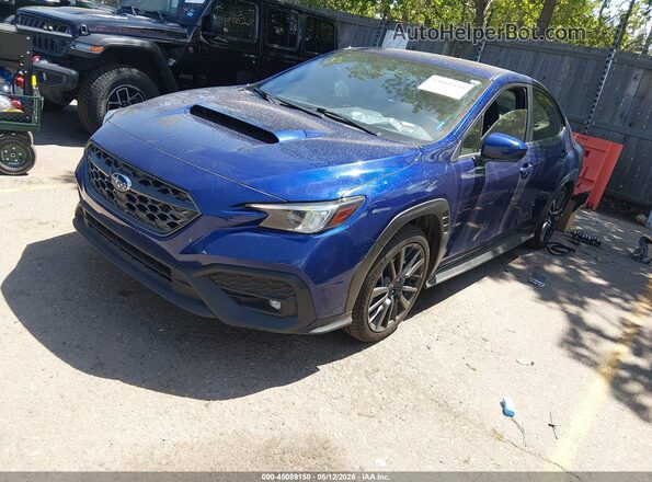 JF1VBAF69P9814256 2023 SUBARU WRX Blue Առջևի ձախ երեք քառորդ տեսարան