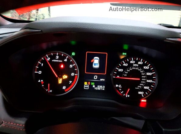 JF1VBAH69S9801836 2025 SUBARU WRX Red Вид щитка приладів