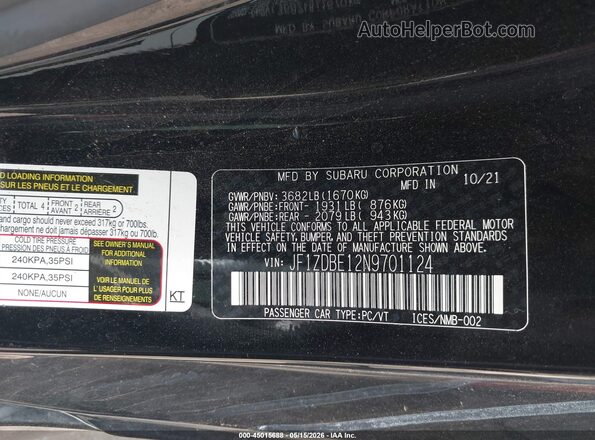 JF1ZDBE12N9701124 2022 SUBARU BRZ Black Շարժիչի բաժամունքի տեսք