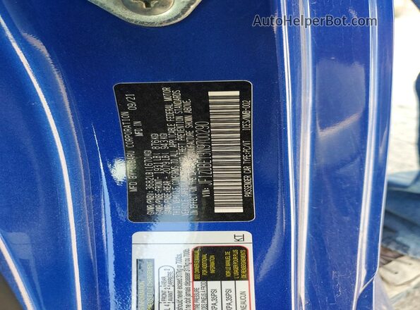 JF1ZDBE13N9700290 2022 SUBARU BRZ Blue Engine compartment view