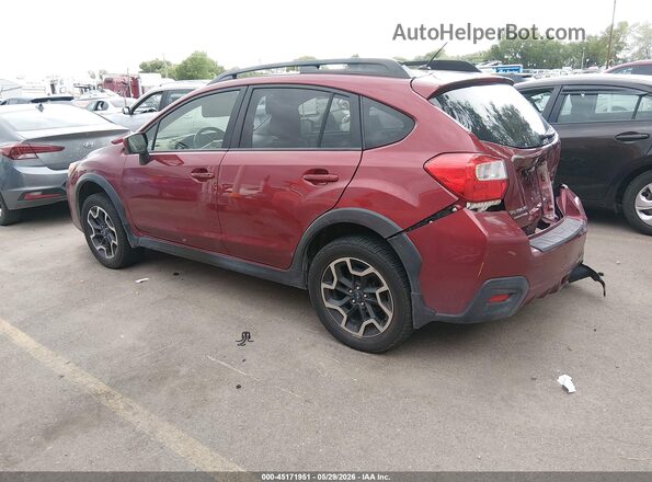JF2GPABC0G8297789 2016 SUBARU CROSSTREK Burgundy უკანა მარცხენა