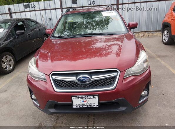 JF2GPABC0G8297789 2016 SUBARU CROSSTREK Burgundy ხელსაწყოთა პანელის ხედი
