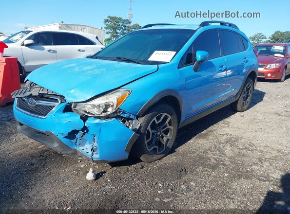 JF2GPABC0G8302229 2016 SUBARU CROSSTREK Blue Առջևի ձախ երեք քառորդ տեսարան