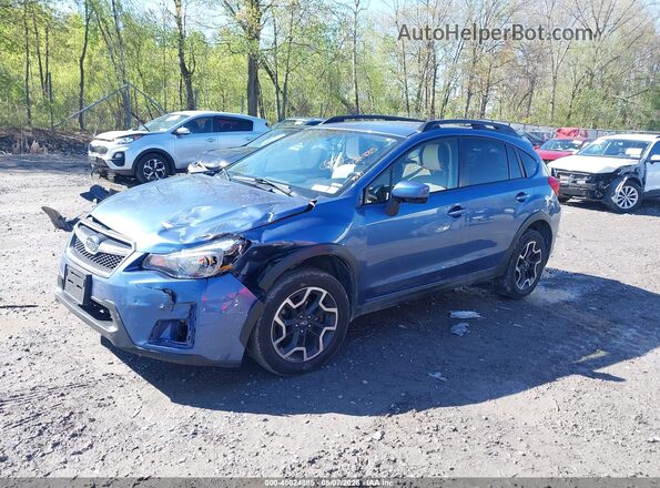 JF2GPABC2HH254654 2017 SUBARU CROSSTREK Blue Առջևի ձախ երեք քառորդ տեսարան