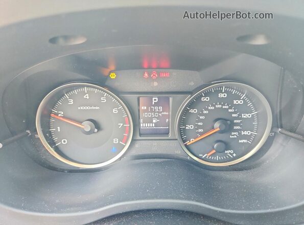 JF2GPABC7HH239681 2017 SUBARU CROSSTREK Charcoal Սարքավորումների վահանակի տեսք