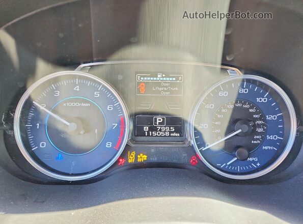 JF2GPADCXH8261347 2017 SUBARU CROSSTREK Tan Vista del cuadro de instrumentos