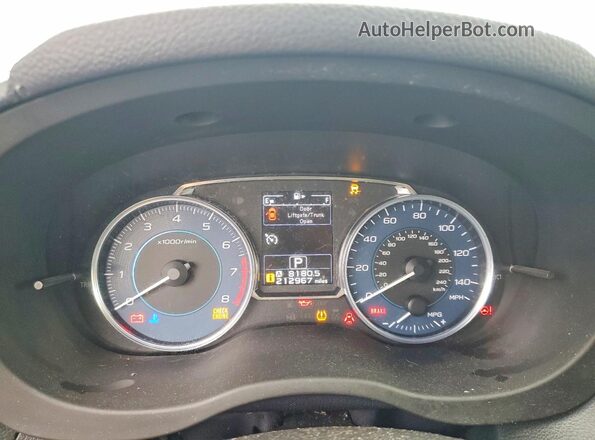JF2GPAKC7HH232259 2017 SUBARU CROSSTREK Silver Вид щитка приладів