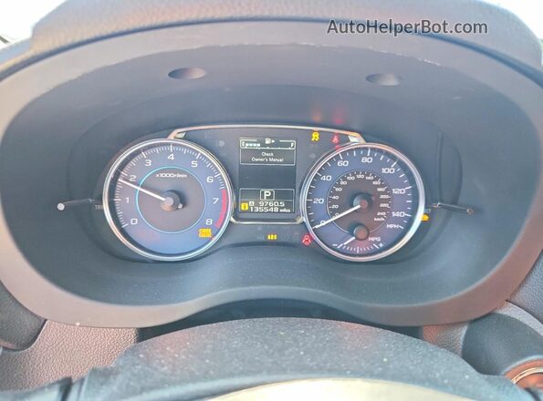 JF2GPALC4G8212127 2016 SUBARU CROSSTREK Gray ხელსაწყოთა პანელის ხედი