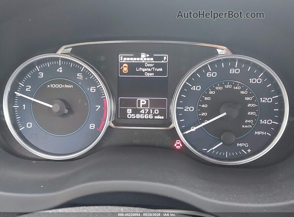 JF2GPALC4HH242696 2017 SUBARU CROSSTREK Синий Вид задних сидений
